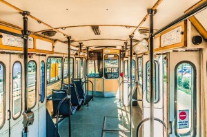 Fototapeta na flizelinie MS-5-2918 Wnętrze tramwaju retro 375 x 250 cm