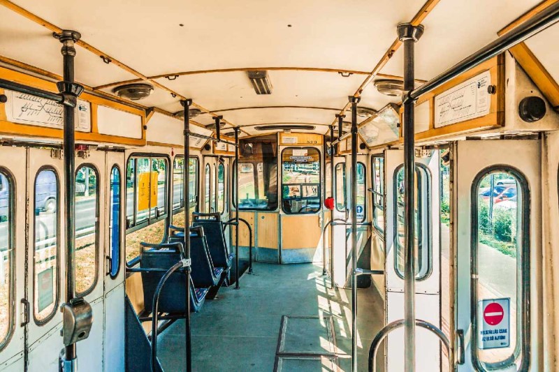 Fototapeta na flizelinie MS-5-2918 Wnętrze tramwaju retro 375 x 250 cm