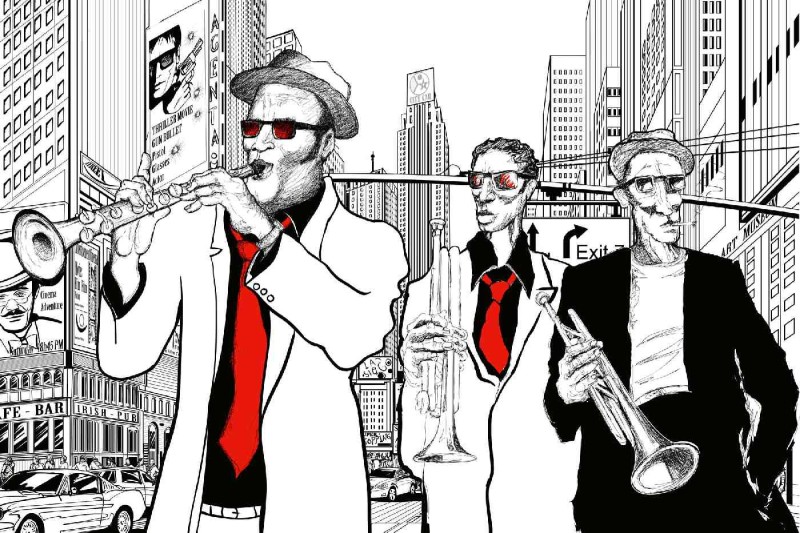 Fototapeta na flizelinie MS-5-2931 Zespół jazzowy 375 x 250 cm