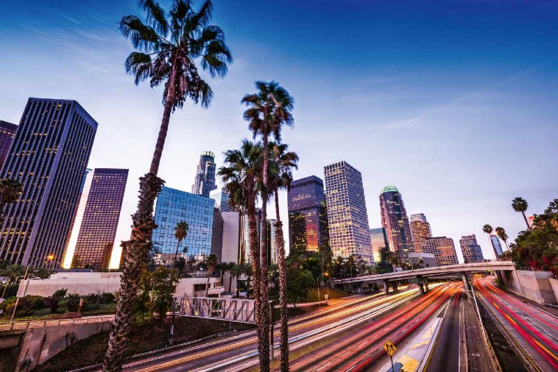 Fototapeta na flizelinie MS-5-2945 Krajobraz w centrum Los Angeles 375 x 250 cm