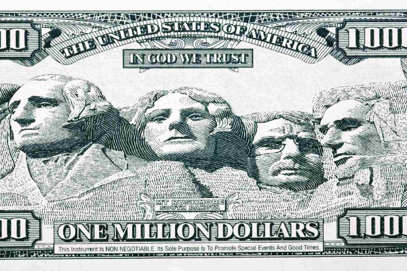 Fototapeta na flizelinie MS-5-2949 Mount Rashmore na banknocie 375 x 250 cm