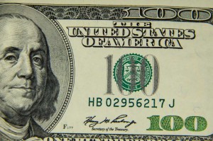 Fototapeta na flizelinie MS-5-2950 Banknot stu dolarowy 375 x 250 cm