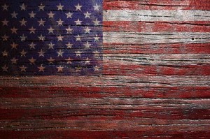 Fototapeta na flizelinie MS-5-3016 flaga USA na drewnie 375 x 250 cm