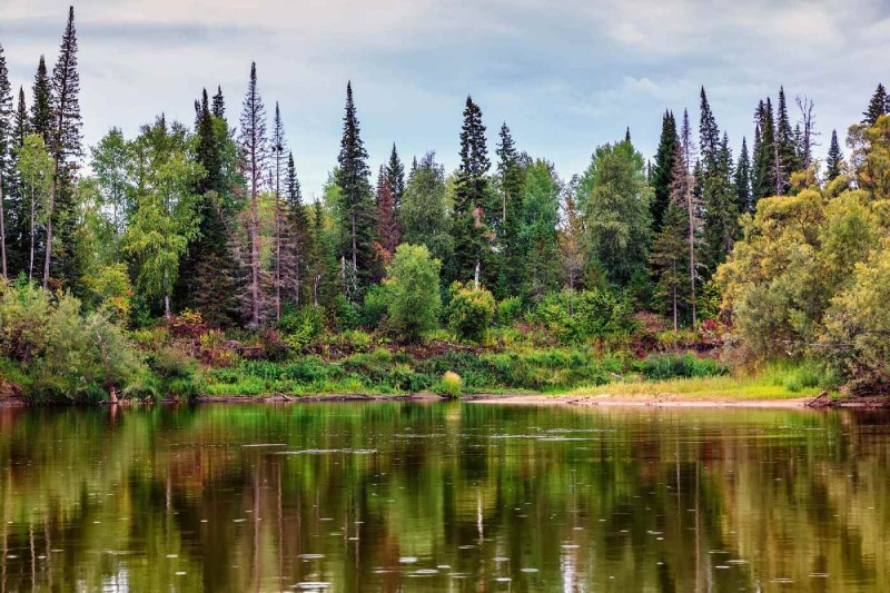 Fototapeta na flizelinie MS-5-3062 Pejzaż z rzeką 375 x 250 cm
