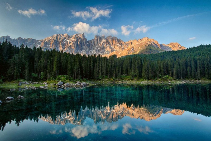Fototapeta na flizelinie MS-5-3076 Lago di Carezza 375 x 250 cm