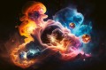 Fototapeta na flizelinie MS-5-AI-0017 Space Smoke 375 x 250 cm