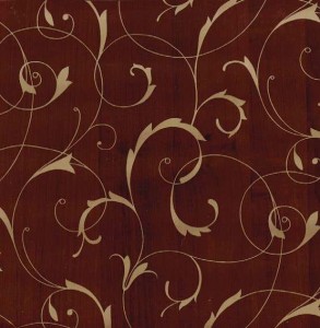 Okleina Meblowa 10643 / Gekkofix scroll overprint brown/gold szer 67,5 cm