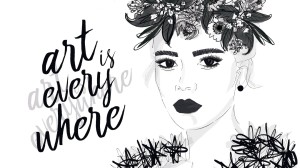 FOTOTAPETA 100860 Porträt Frau Schrift YOUNG ARTISTS